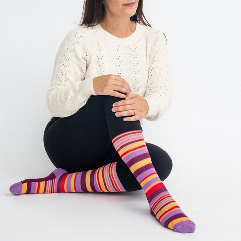 Stripes Purple - Medical Compression Socks