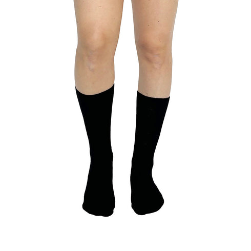 Solid Black Diabetic Socks