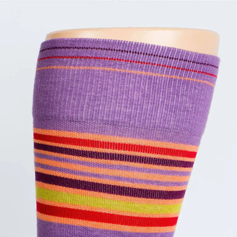 Stripe Purple + Orange Cotton Compression Sleeve