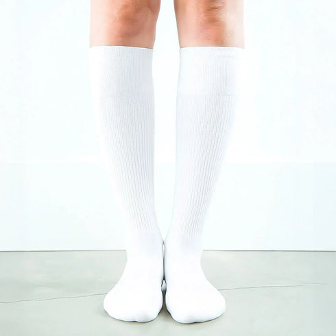 Solid White Cotton - Medical Compression Socks