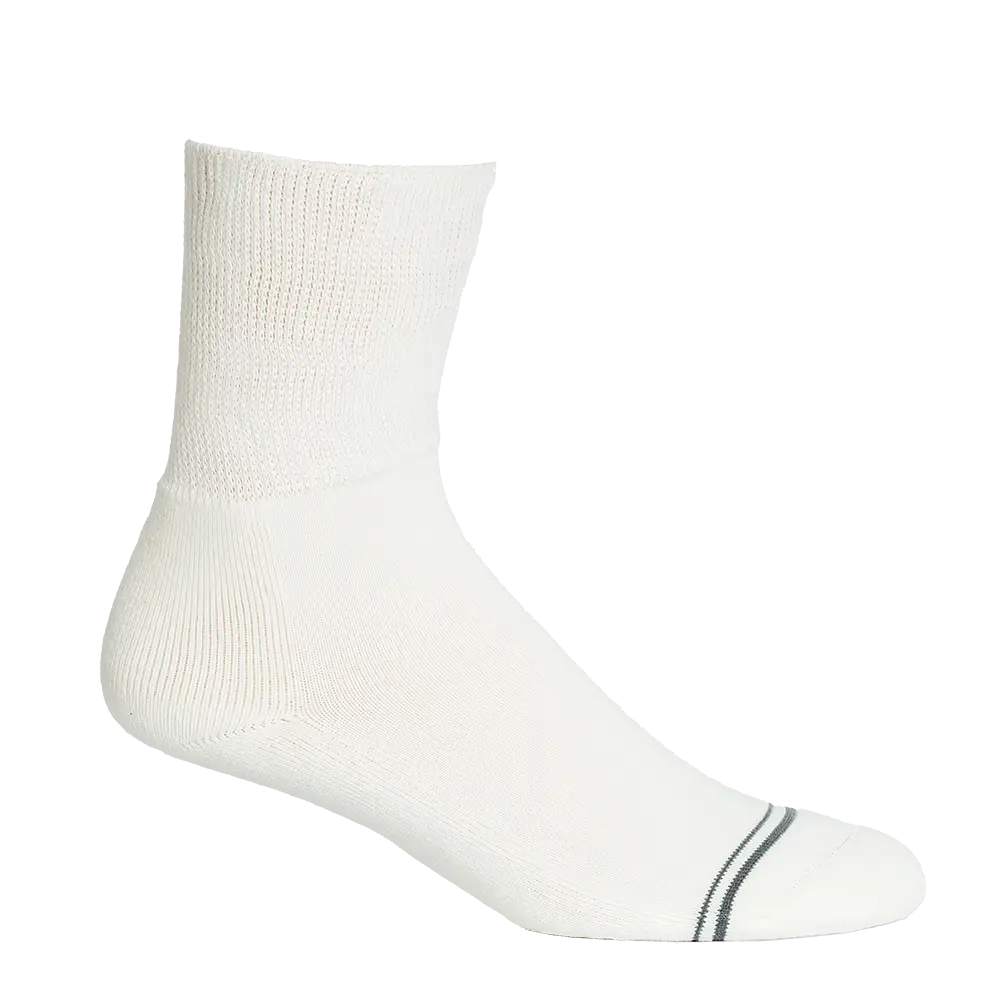 Solid White Diabetic Socks