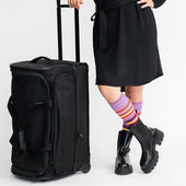 Stripe Purple + Orange Cotton Compression Socks thumbnail 2