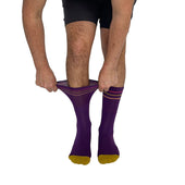 Color Block Purple + Orange Diabetic Socks thumbnail 4