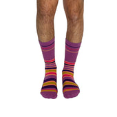 Stripes Purple + Orange Diabetic Socks thumbnail 5