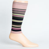 Stripe Black + Pink Cotton Compression Sleeve thumbnail 1