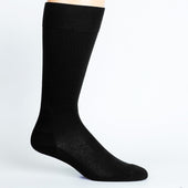 Solid Black Cotton Compression Socks thumbnail 1