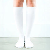 Solid White Cotton - Medical Compression Socks thumbnail 2